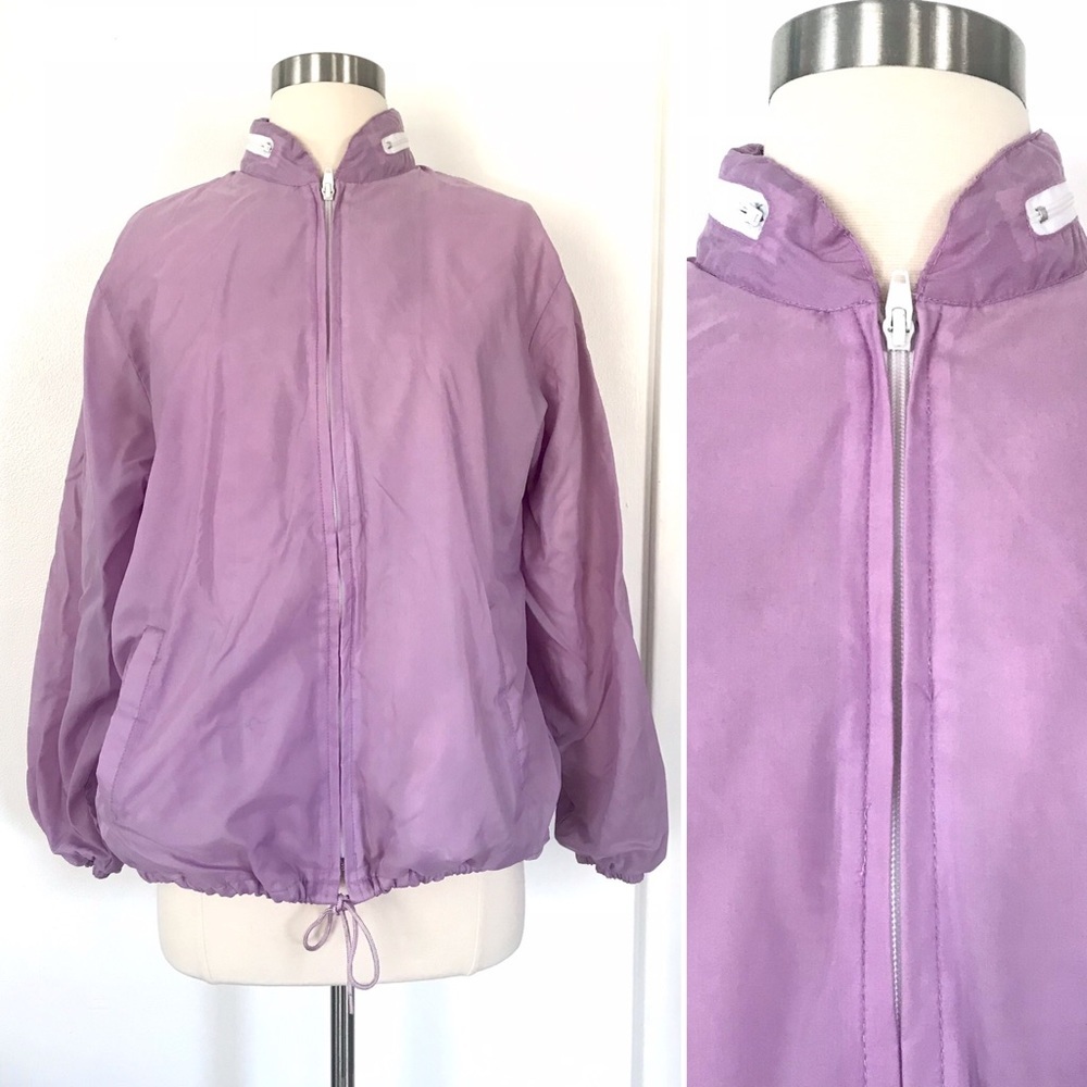 Vintage 1980’s lavender purple nylon jacket windbreaker coat